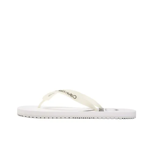 CKJ CALVIN KLEIN JEANS Шлепанцы Мужские Лунный Белый