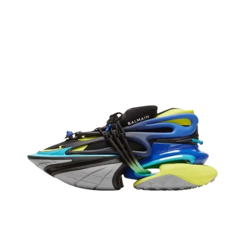 BALMAIN Низкий топ Повседневная обувь Мужская Синий Черный