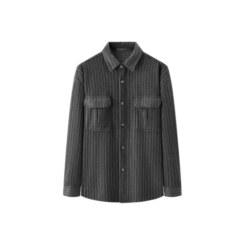 FIRS Men's Gray Shirt FIRS Мужская Серая Рубашка