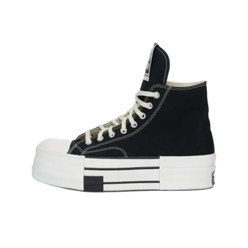 Converse x Rick Owens DRKSHDW Высокие кроссовки для скейтбординга 6 см Унисекс Черные