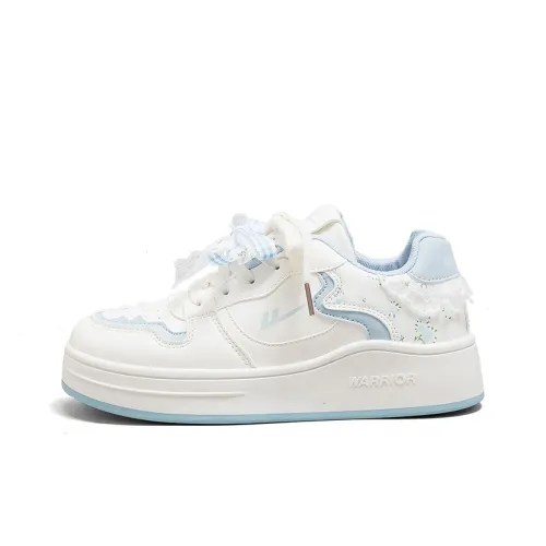 Warrior Anti Slip Wa Wear Resistant визуально увеличивает рост Низкие кроссовки для скейтбординга Женские Бежевый Светло-Синий