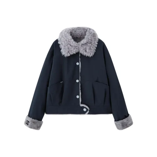 MJ Осеннее Зимнее Укороченное Пальто Женское