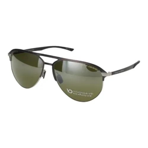PORSCHE DESIGN Металл Aviator Солнцезащитные очки Мужские Черные