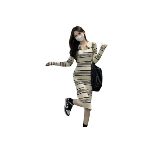 VINMUK Длинное платье с длинными рукавами женское