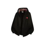 Чёрный Красный с флисовой подкладкой [Высококачественный флис]