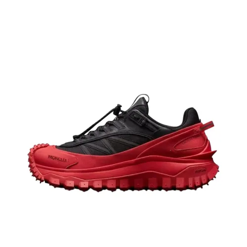 Moncler Trailgrip Low Топ Повседневная обувь Мужская Черный Красный