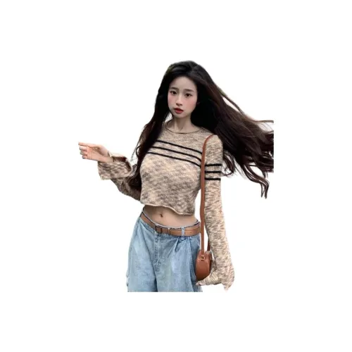 XIANSINIAO Хаки Свитер Женские Трикотаж