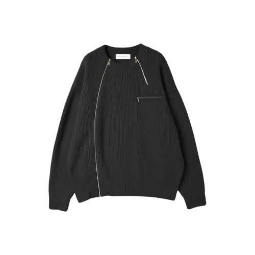 CULLNI FW25 Double ZIP UP Crew Neck Knit Трикотаж Унисекс