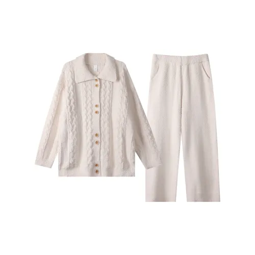 X QINGE Бежевый Женский Пижамный Комплект