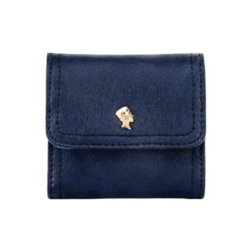 PORTER Flax с PU (полиуретан) и кожей вставки кошелек для монет унисекс темно-синий
