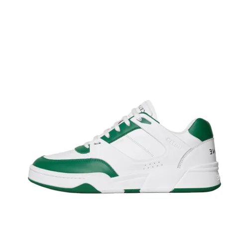 CELINE Низкие кроссовки для скейтбординга Мужские Белые Зеленые