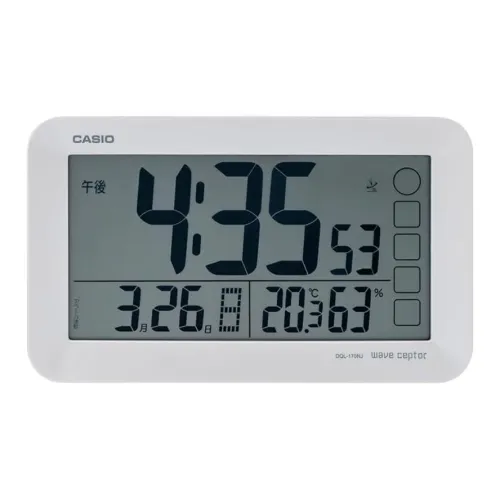 CASIO Радиоконтролируемый Механизм Смола Будильник Унисекс Серый