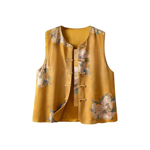 SIBAISHE Золотой Женский жилет