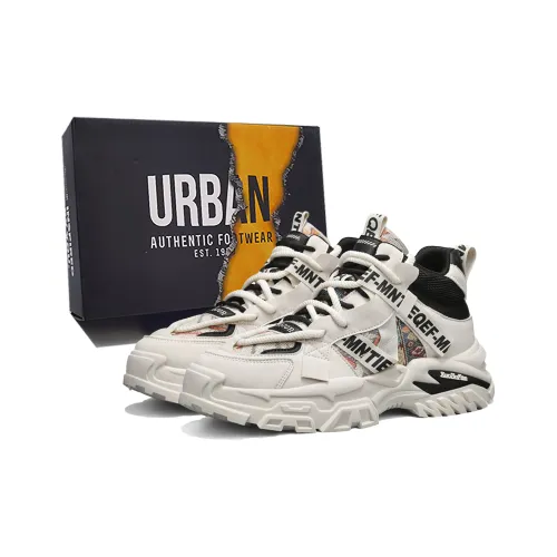 URBAN AUTHENTIC Износостойкий Легкий Противоскользящий Низкий Топ Толстая подошва Мужские кроссовки