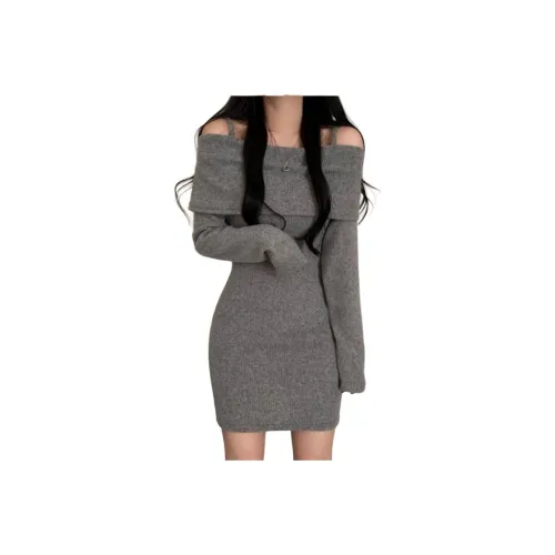 VINMUK Длинное платье с длинными рукавами женское