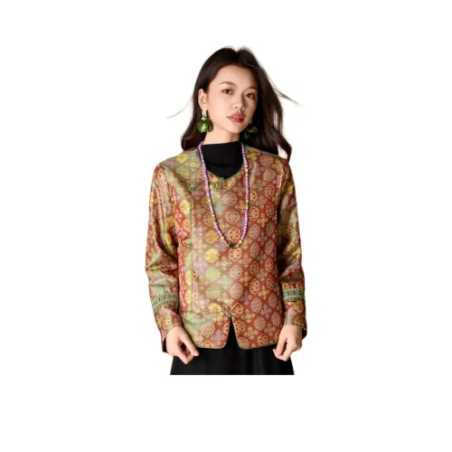 MEILANNI Желтое цветочное женское короткое пальто