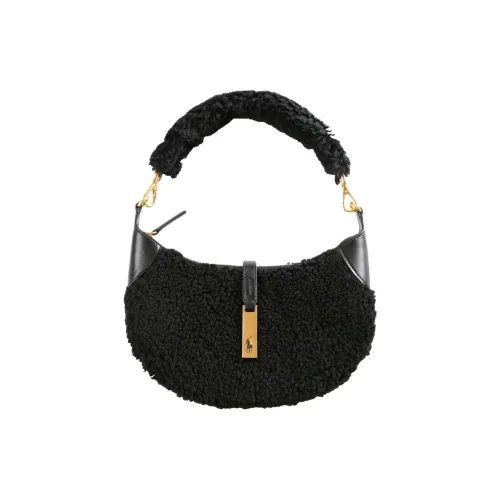 Polo Ralph Lauren Vachetta Sheepskin Сумка через плечо Маленькая Женская Черная