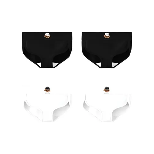 MADALLO [4 пачки] 2 чисто белых + 2 чисто черных женских трусики-бикини