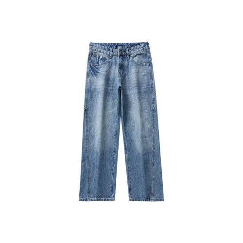 SONGS ALONG Синий Мужской Джинсы