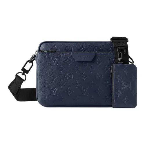 LOUIS VUITTON Trio Messenger Телячья кожа Сумка через плечо Сумка на плечо Мужская Морской синий