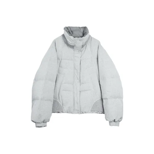 ELLE Светло-серый женский пуховик