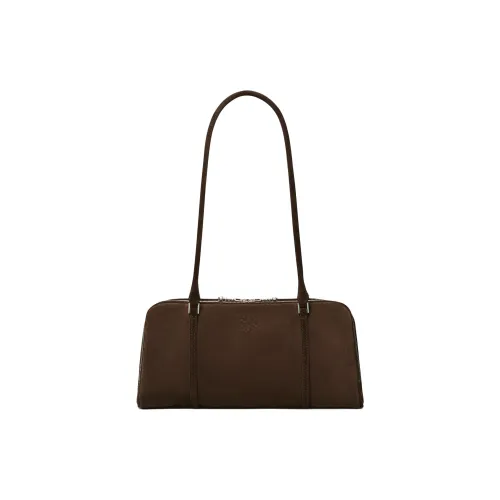 Tory Burch Замша Плечевая Сумка Маленькая Женская Черная Какао