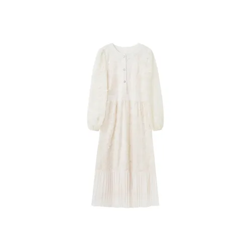 Fish Rabbits Длинное платье с длинными рукавами женское