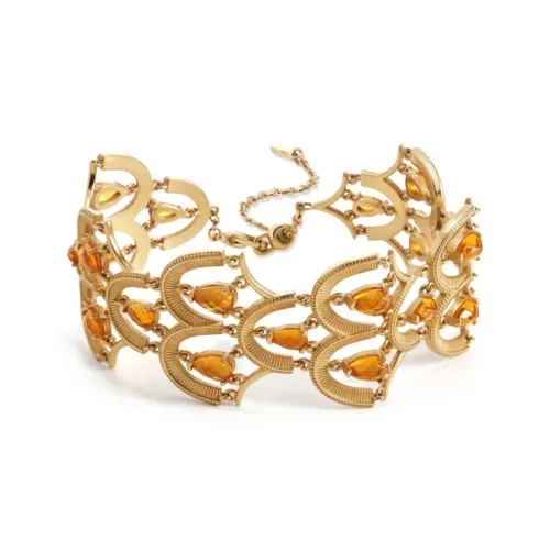 Retro Chic Brass Gold Plated Инкрустированный Цветная глазурь Подсолнух Браслет Женские