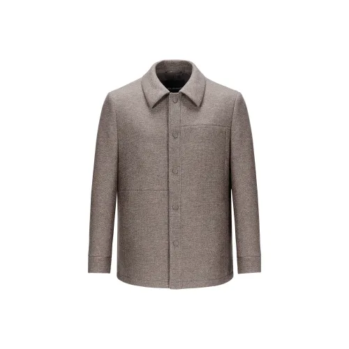 LESS IS MORE Серый Кофейный G5DYR0131Y Мужское пальто
