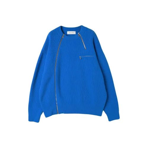 CULLNI FW25 Double ZIP UP Crew Neck Knit Трикотаж Унисекс