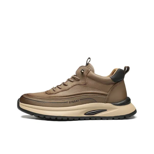 ST SAT Амортизация Высота Увеличение Устойчивость к Износу Легкий Мат Низкий Топ Повседневная Обувь Мужская