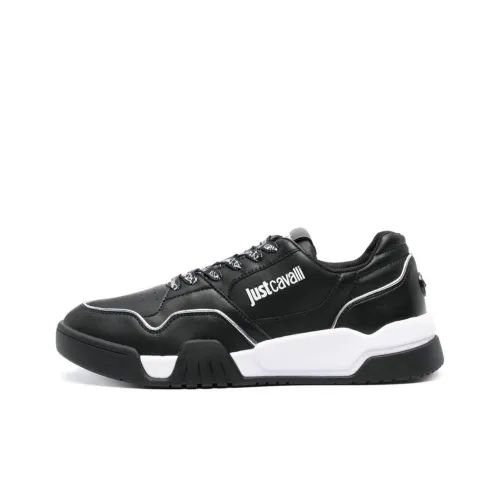 Just Cavalli Низкий топ Повседневная обувь Мужская Черный Белый