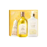 Трехкомпонентный комплект: Крем для рук "Лунная ночь Ягода Сладкий миндаль" 30 мл + Масло для ванны 250 мл + Увлажняющий крем "Afternoon Цитрусовый" 240 мл