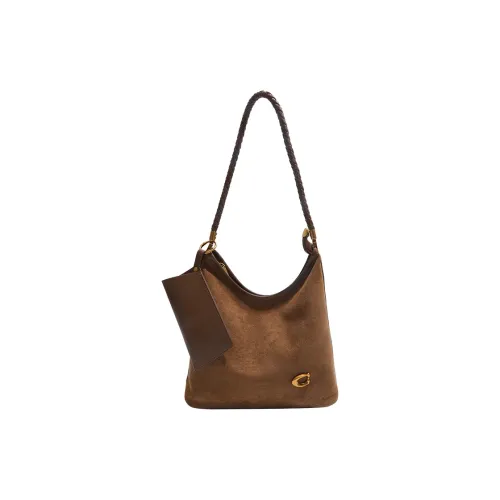 Gerlanx Замша Плечевая сумка Стандартная Женская Кофейно-коричневый Леопардовый принт