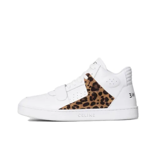 CELINE CT 02 Высокие Кроссовки для скейтбординга Женские Белые