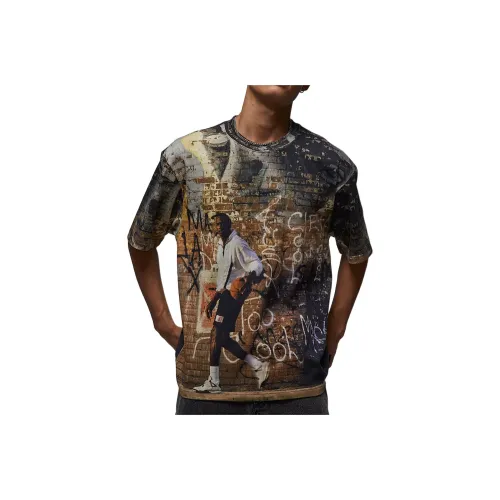 Jordan Air Серый Черный Sail Белый Мужская T-Рубашка