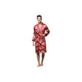 Бургундский без подкладки халат