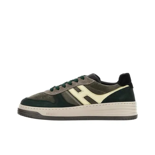 HOGAN H630 Устойчивый к истиранию Низкий Топ Повседневная обувь Мужская Серый Зеленый