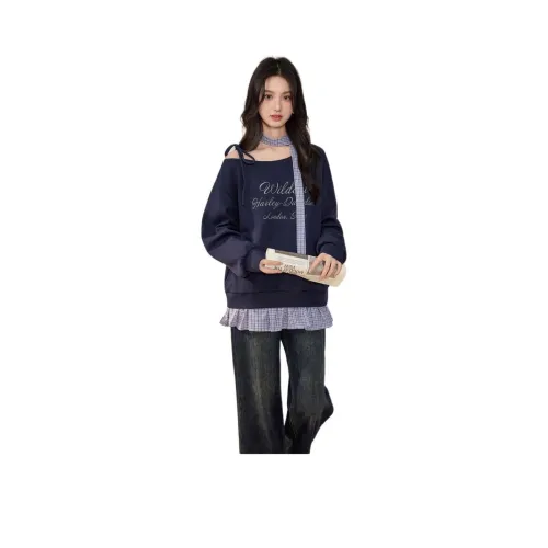 TXGN Темно-синие женские свитшоты