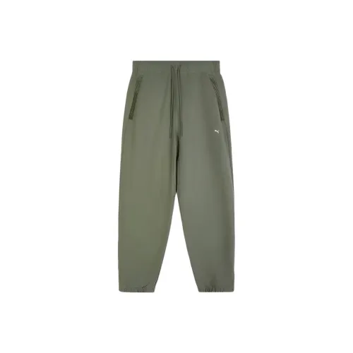 PUMA Оливково-зеленые унисекс вязаные тренировочные брюки