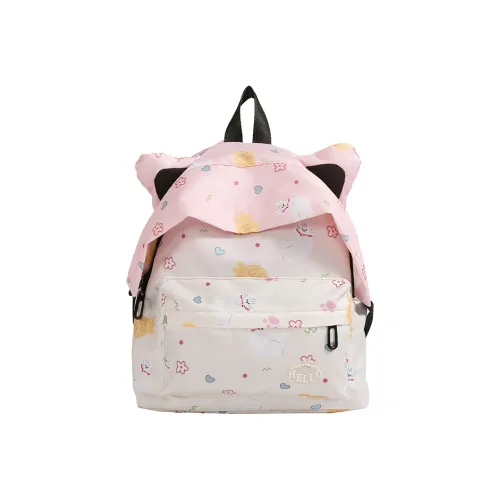 KOUDIXIONG Нейлоновый рюкзак стандартный белый розовый