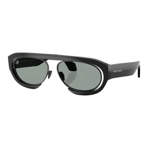 AMANI Ацетат OVAL SUNGLASSES Мужской Черный