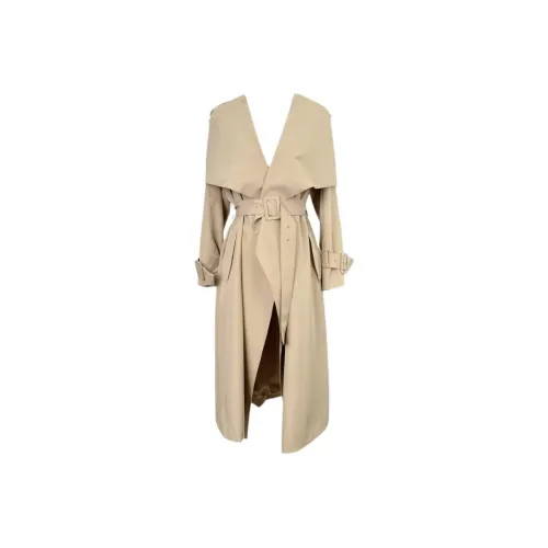 TSKIU Хаки Длинный Женский Тренч