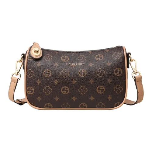 PT'SON Сумка через плечо из синтетической кожи сумка для подмышечного коммутирования чехол для телефона сумка на плечо среднего размера женская кофейного цвета