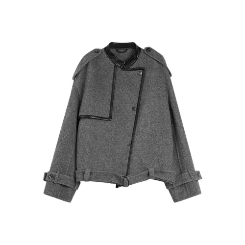 ELLE Средне-серый Женское Пальто