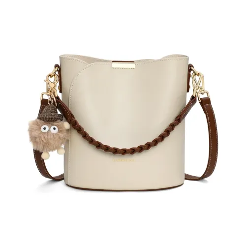 VINEY Коровья кожа Сумка через плечо Стандартная Женская Экрю