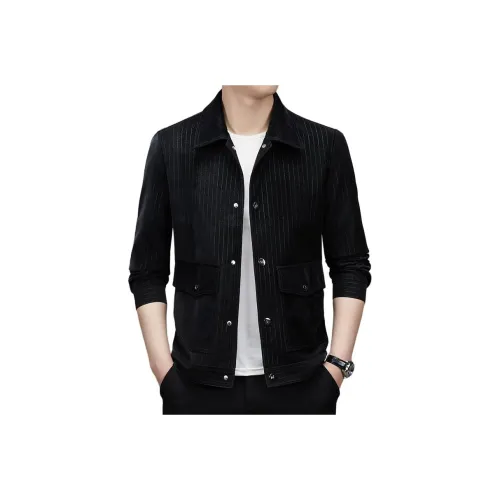 Candito Черные Мужские Кожаные Куртки