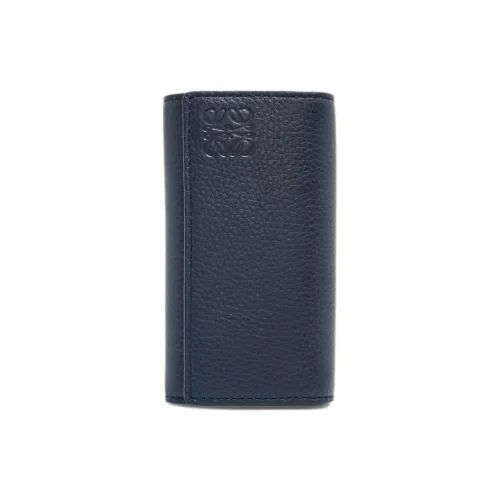 LOEWE Телячья кожа Key Pouch Унисекс Морской синий