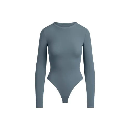 SKIMS FITS EVERYBODY серия Длинный рукав Круглый вырез Комбинезон BODYSUIT Женские