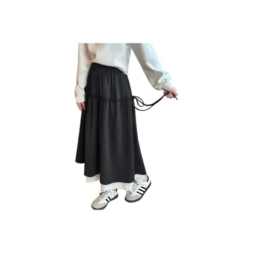 MUMUWU HOUSE Однотонный Умеренный Юбка Осенний Подростки